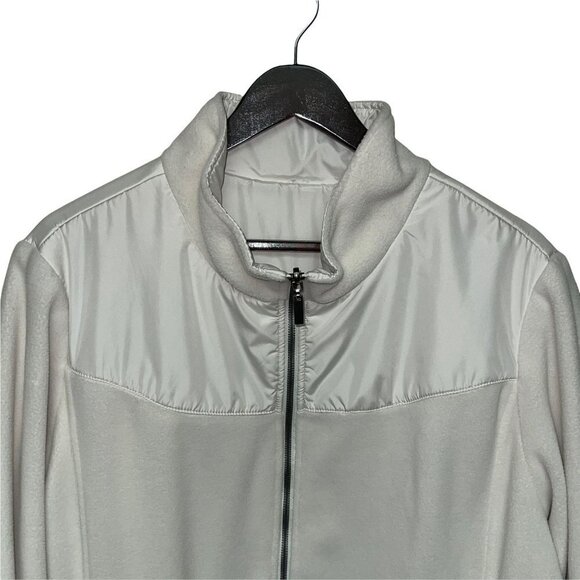 Dress Barn Reversible Fleece Jacket Full Zip Ivory White Women's Size 18 20 - Picture 3 of 11